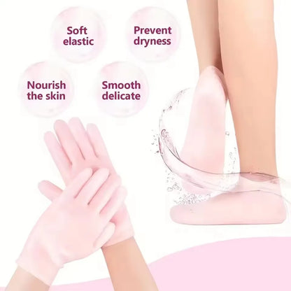 2-Pack Silicone Moisturizing Gloves Exfoliate to Prevent Dry Hands and Leave Hands Smooth and Soft Hand Care Tool