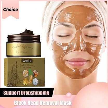 Peel off Mask Black Head Removal Shrink Pores Acne Nose Deep Cleaning Oil Control Moisturizing Face Mask Skin Care 80G