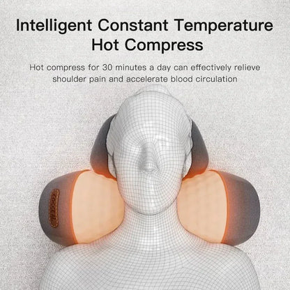Electric Massager Cervical Pillow Hot Compress Vibration Massage Neck Traction Relax Sleeping Memory Foam Pillow Spine Support
