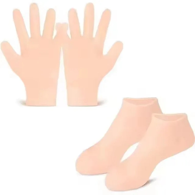 2-Pack Silicone Moisturizing Gloves Exfoliate to Prevent Dry Hands and Leave Hands Smooth and Soft Hand Care Tool