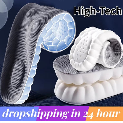 6PCS Massage Sports Insoles Super Soft Sport Insole for Feet Running Baskets Shoe Inserts Soles Arch Support Orthopedic Cushion