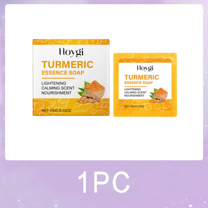 Turmeric Skincare Set Body Soap anti Acne Dark Spot Corrector Improve Dry Skin Moisturizing Face Cream Brightening Facial Serum