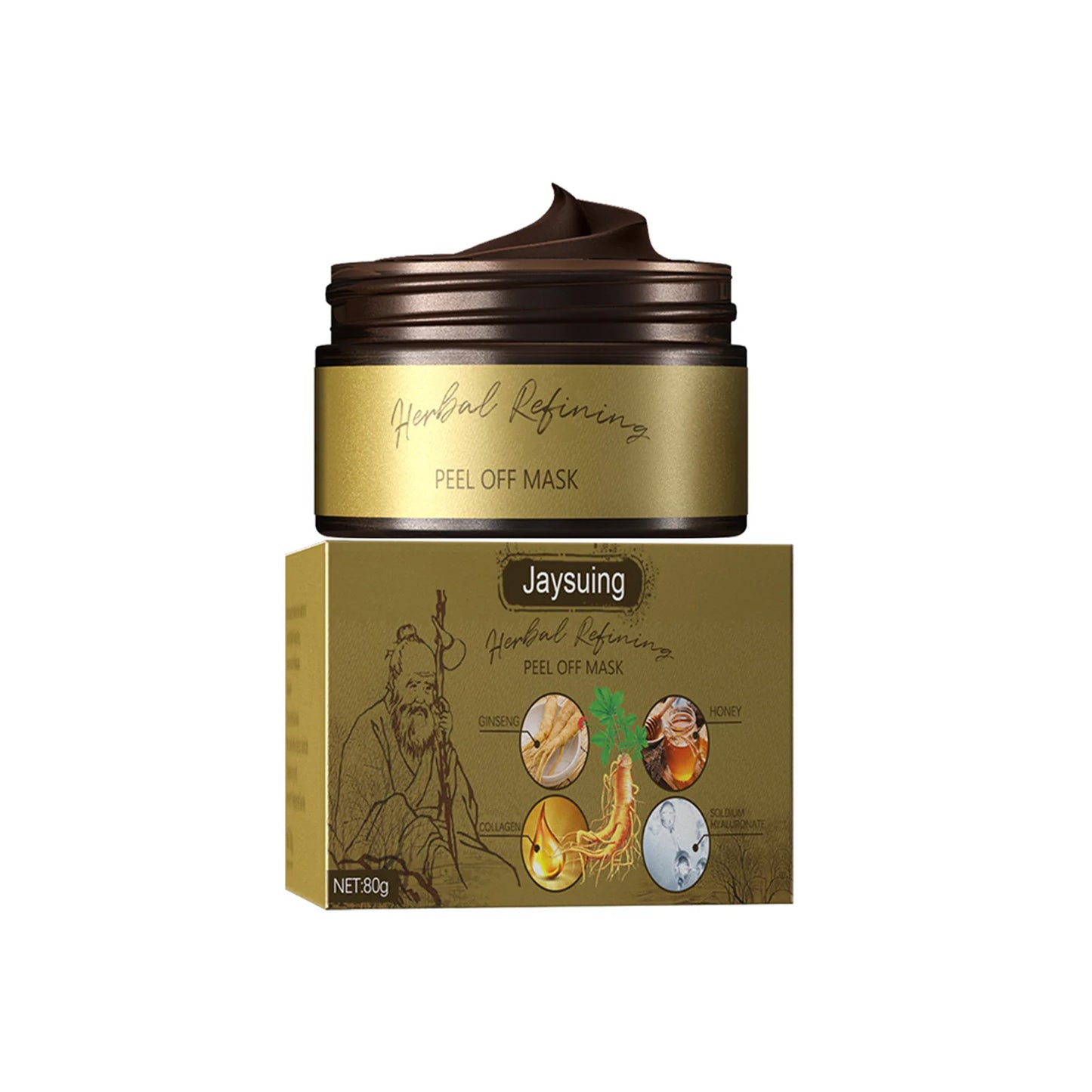 Peel off Mask Black Head Removal Shrink Pores Acne Nose Deep Cleaning Oil Control Moisturizing Face Mask Skin Care 80G